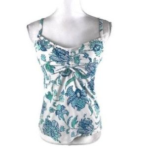 Lands End Size 8 Tankini Ruched Underwire Self Bra
